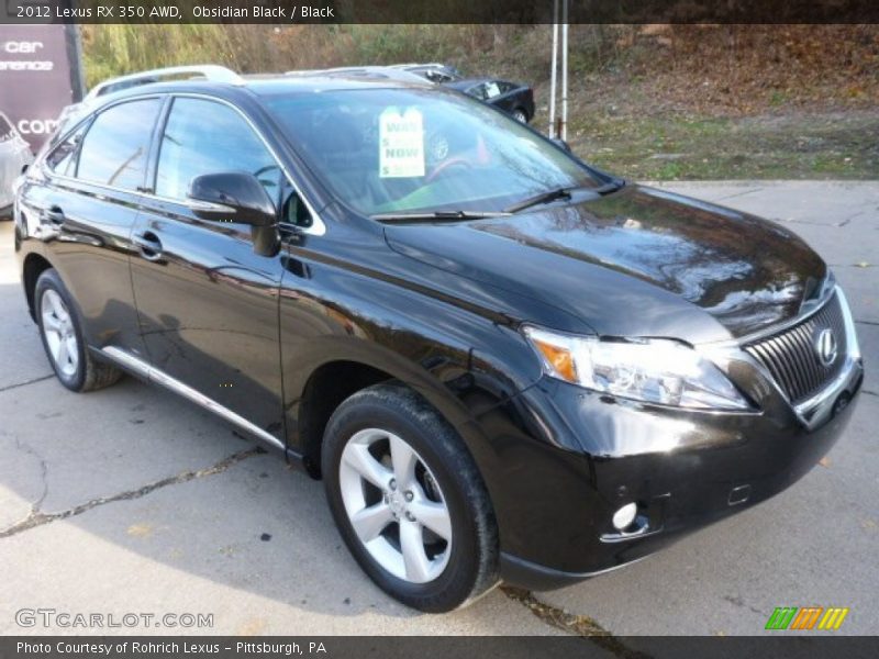 Obsidian Black / Black 2012 Lexus RX 350 AWD