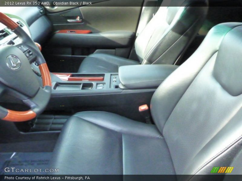 Obsidian Black / Black 2012 Lexus RX 350 AWD