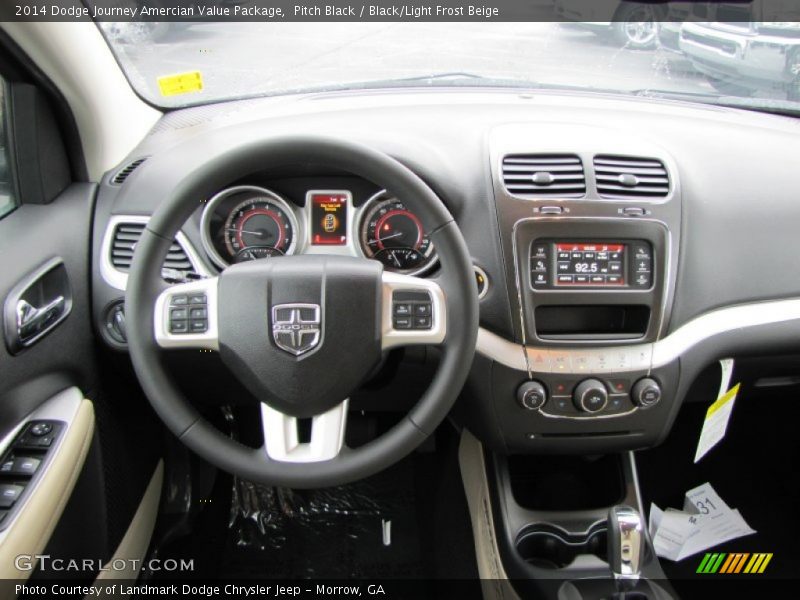 Pitch Black / Black/Light Frost Beige 2014 Dodge Journey Amercian Value Package