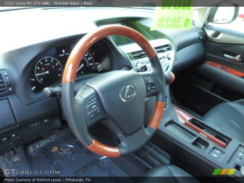 Obsidian Black / Black 2012 Lexus RX 350 AWD