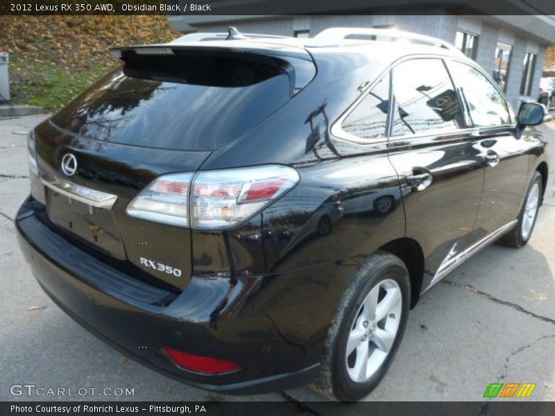 Obsidian Black / Black 2012 Lexus RX 350 AWD