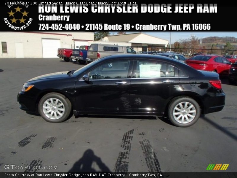 Black Clear Coat / Black/Light Frost Beige 2014 Chrysler 200 Limited Sedan