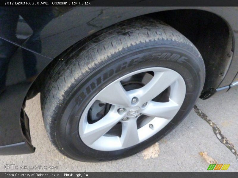 Obsidian Black / Black 2012 Lexus RX 350 AWD