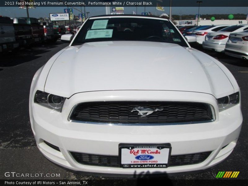 Performance White / Charcoal Black 2013 Ford Mustang V6 Premium Convertible