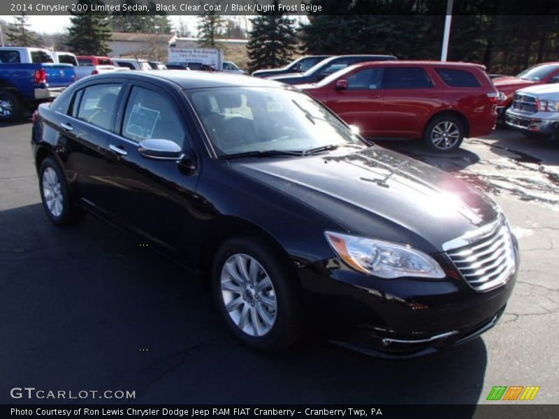 Black Clear Coat / Black/Light Frost Beige 2014 Chrysler 200 Limited Sedan