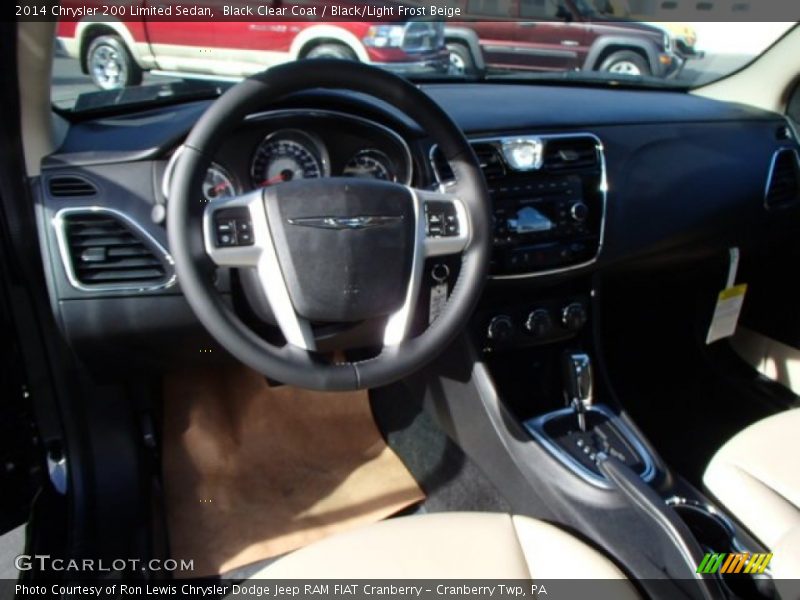 Black Clear Coat / Black/Light Frost Beige 2014 Chrysler 200 Limited Sedan
