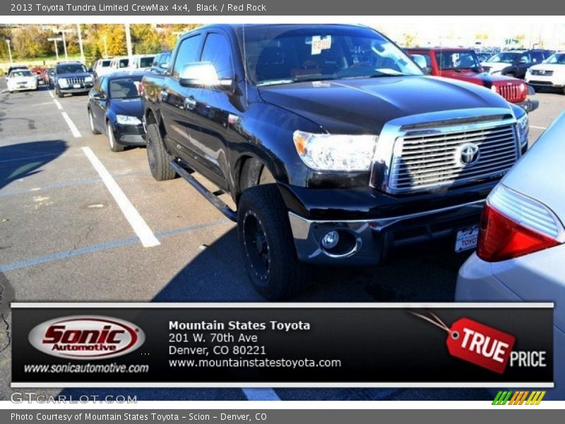 Black / Red Rock 2013 Toyota Tundra Limited CrewMax 4x4
