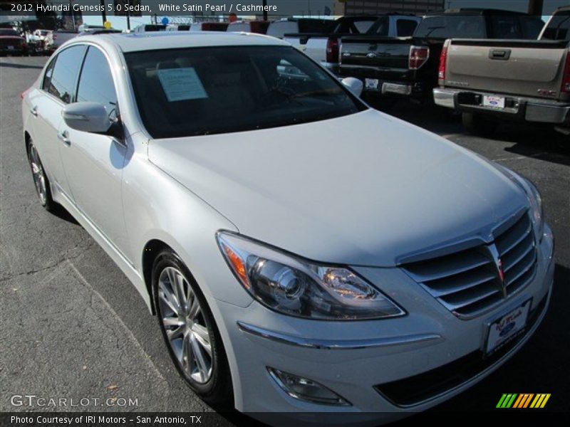 White Satin Pearl / Cashmere 2012 Hyundai Genesis 5.0 Sedan