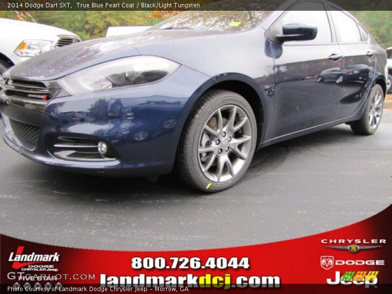 True Blue Pearl Coat / Black/Light Tungsten 2014 Dodge Dart SXT