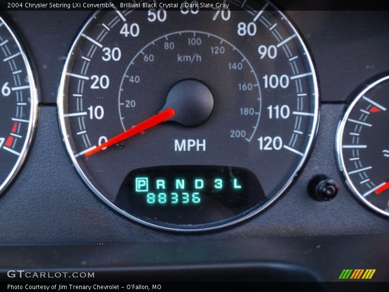 Brilliant Black Crystal / Dark Slate Gray 2004 Chrysler Sebring LXi Convertible