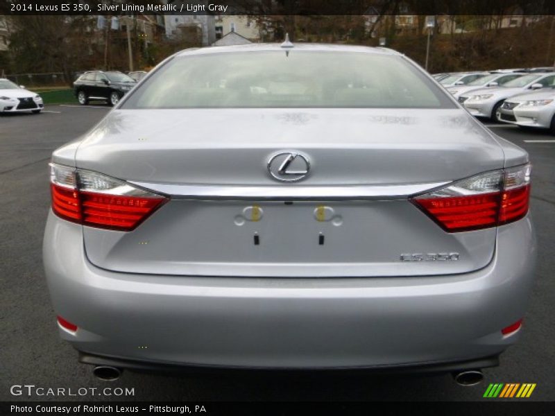 Silver Lining Metallic / Light Gray 2014 Lexus ES 350