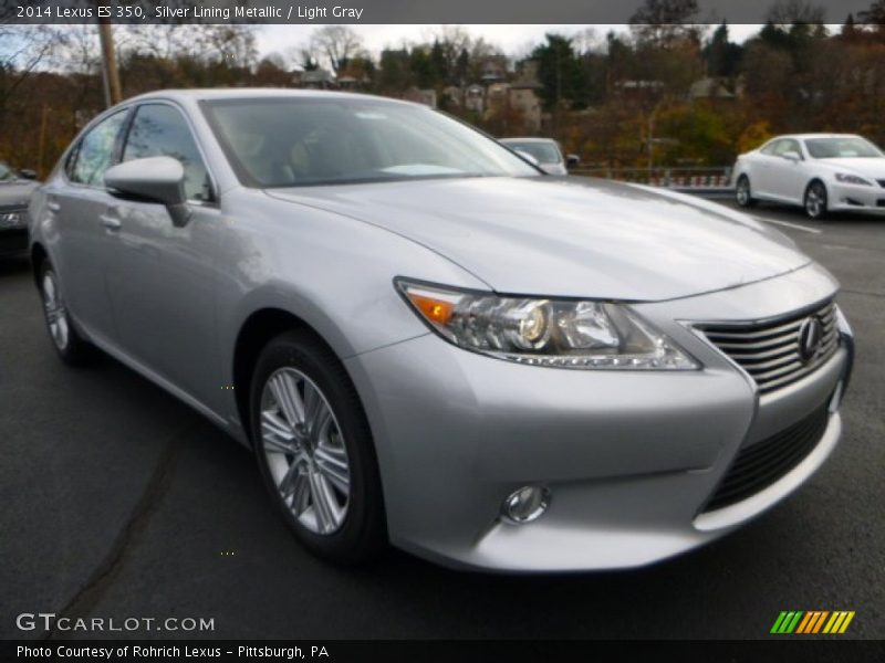 Silver Lining Metallic / Light Gray 2014 Lexus ES 350