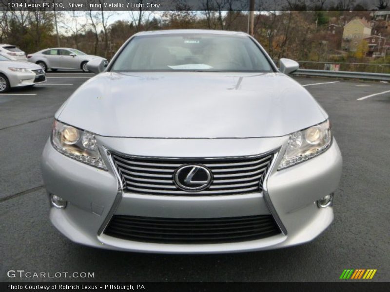 Silver Lining Metallic / Light Gray 2014 Lexus ES 350