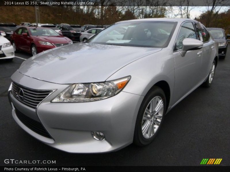 Silver Lining Metallic / Light Gray 2014 Lexus ES 350