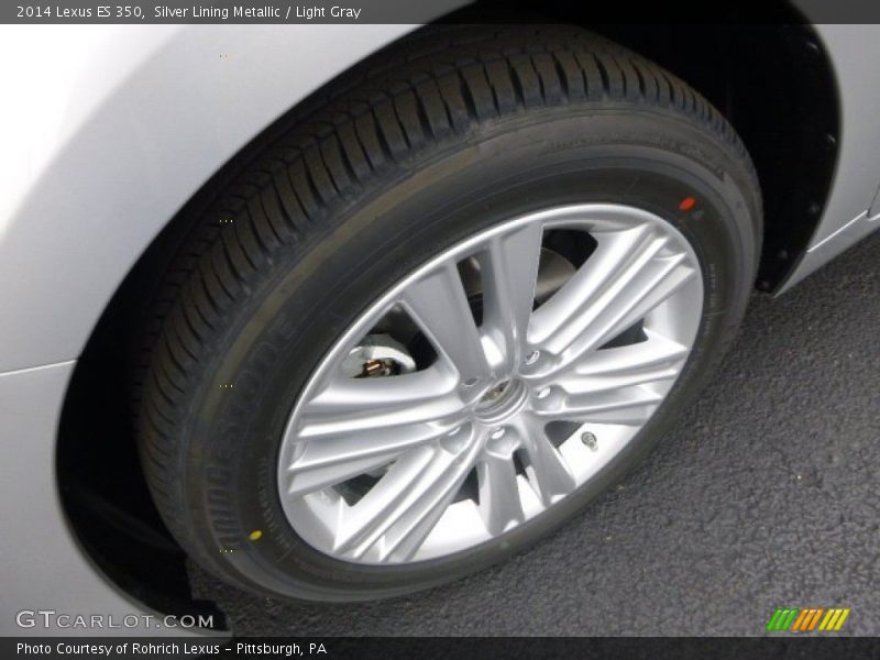 Silver Lining Metallic / Light Gray 2014 Lexus ES 350