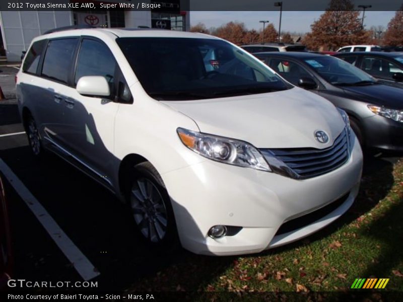 Super White / Bisque 2012 Toyota Sienna XLE AWD