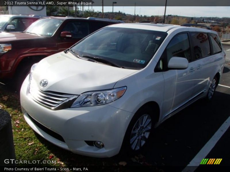 Super White / Bisque 2012 Toyota Sienna XLE AWD