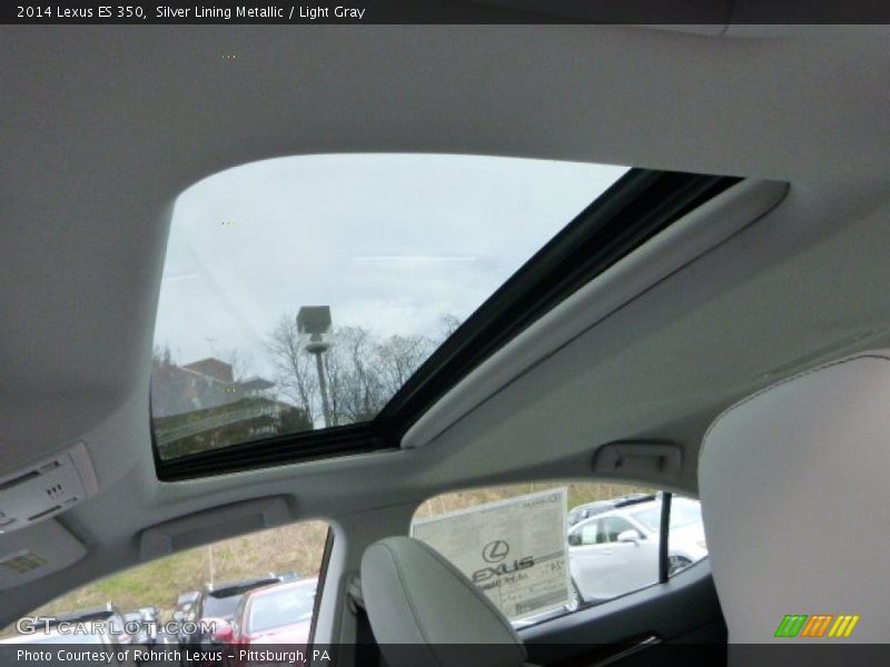 Silver Lining Metallic / Light Gray 2014 Lexus ES 350