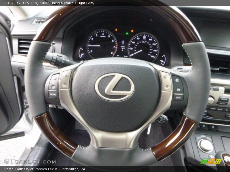 Silver Lining Metallic / Light Gray 2014 Lexus ES 350
