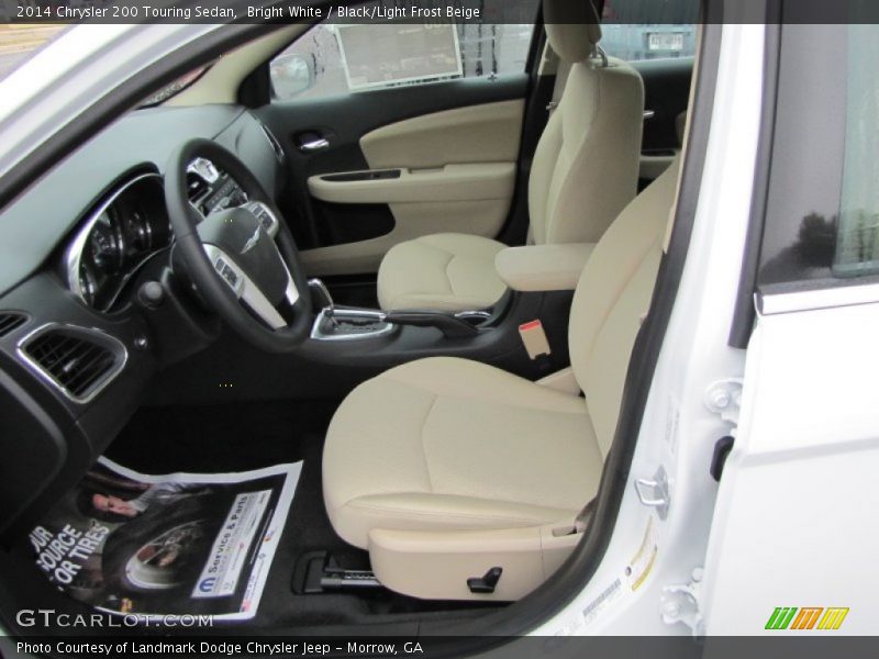 Bright White / Black/Light Frost Beige 2014 Chrysler 200 Touring Sedan