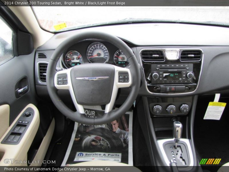 Bright White / Black/Light Frost Beige 2014 Chrysler 200 Touring Sedan