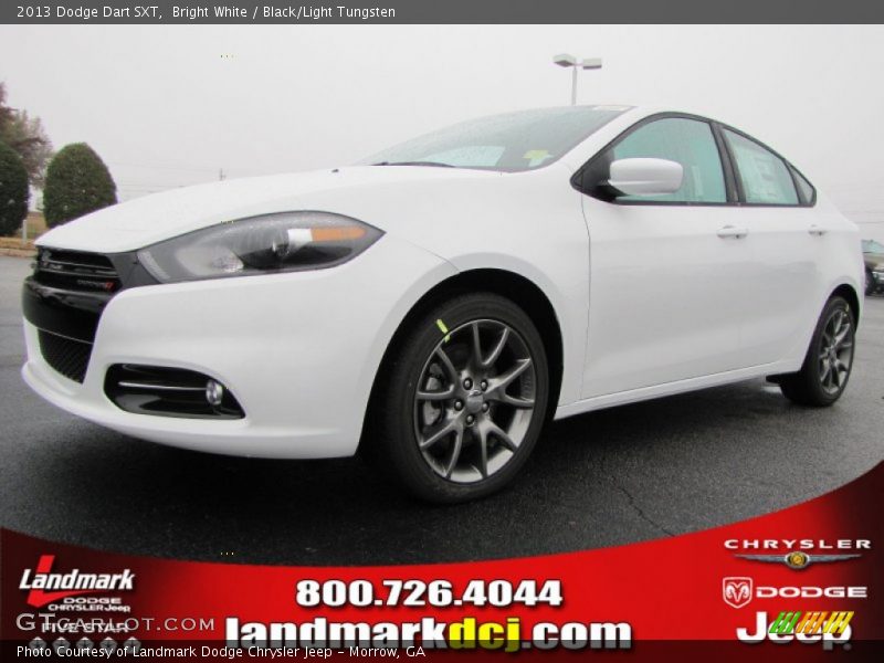 Bright White / Black/Light Tungsten 2013 Dodge Dart SXT