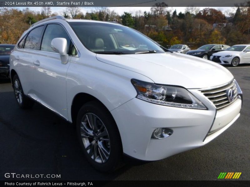 Starfire Pearl / Black 2014 Lexus RX 450h AWD