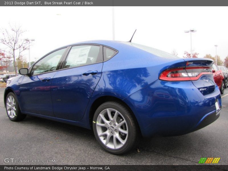 Blue Streak Pearl Coat / Black 2013 Dodge Dart SXT