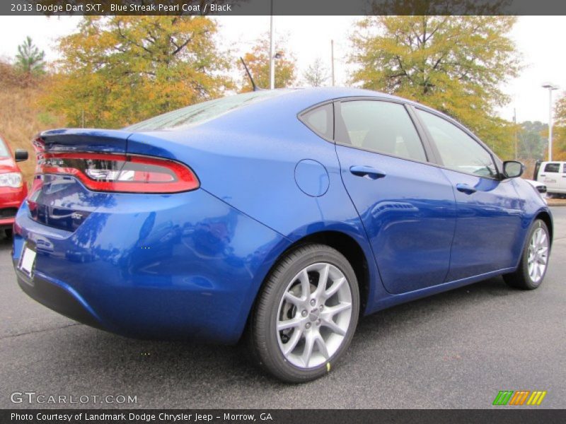 Blue Streak Pearl Coat / Black 2013 Dodge Dart SXT