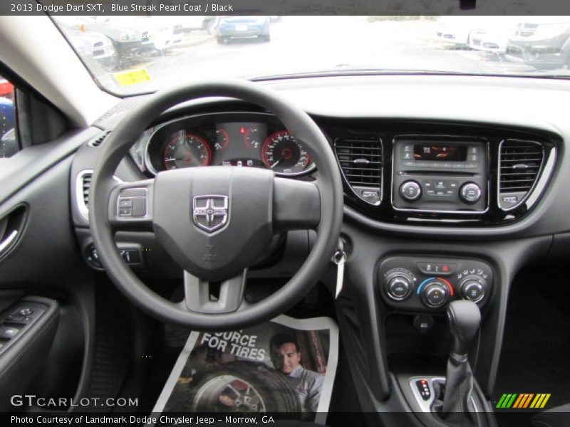 Blue Streak Pearl Coat / Black 2013 Dodge Dart SXT