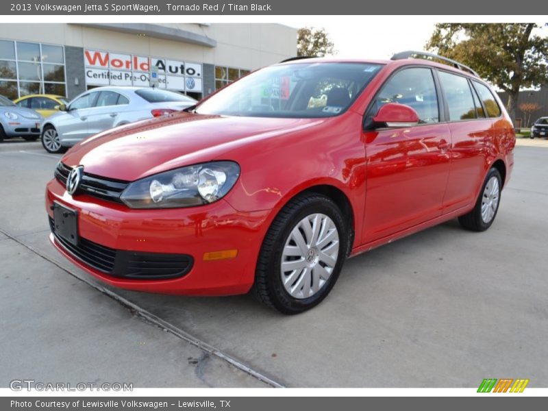 Tornado Red / Titan Black 2013 Volkswagen Jetta S SportWagen