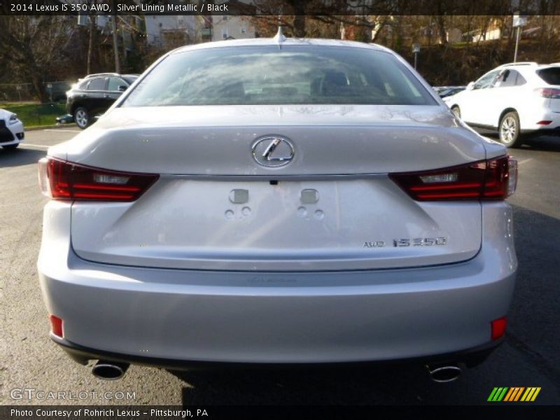 Silver Lining Metallic / Black 2014 Lexus IS 350 AWD