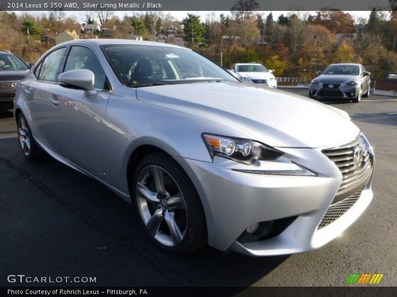 Silver Lining Metallic / Black 2014 Lexus IS 350 AWD