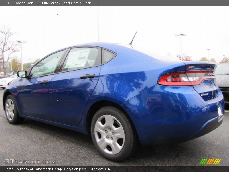 Blue Streak Pearl Coat / Black 2013 Dodge Dart SE