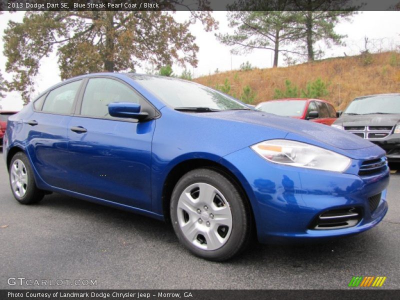 Blue Streak Pearl Coat / Black 2013 Dodge Dart SE