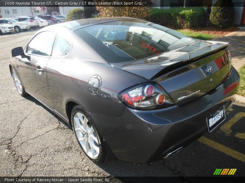 Carbon Gray / GT Black Leather/Black Sport Grip 2008 Hyundai Tiburon GT