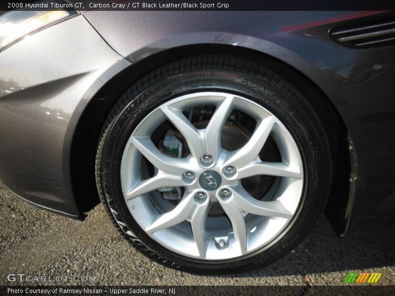 Carbon Gray / GT Black Leather/Black Sport Grip 2008 Hyundai Tiburon GT