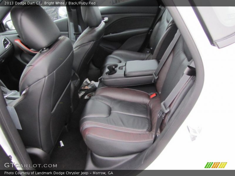 Bright White / Black/Ruby Red 2013 Dodge Dart GT
