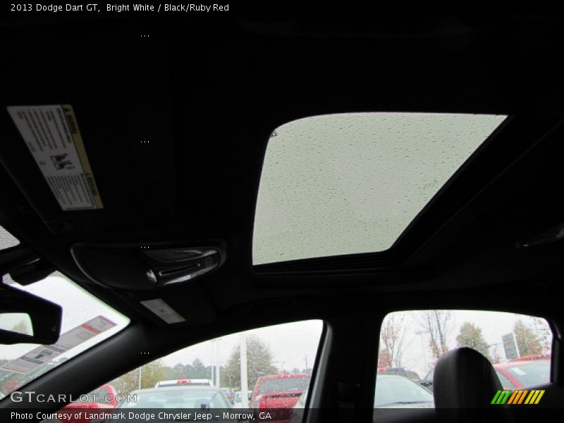 Bright White / Black/Ruby Red 2013 Dodge Dart GT