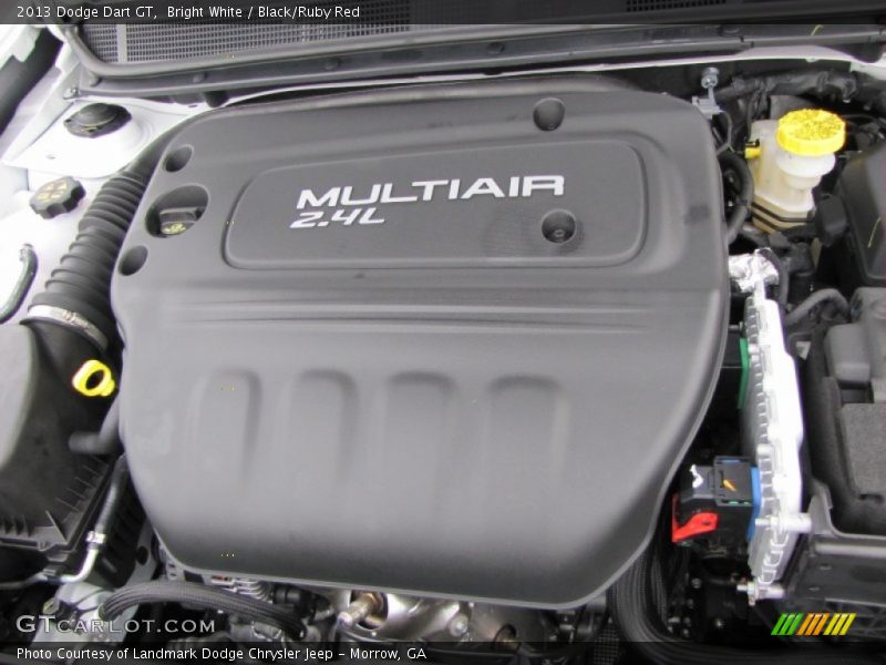 Bright White / Black/Ruby Red 2013 Dodge Dart GT