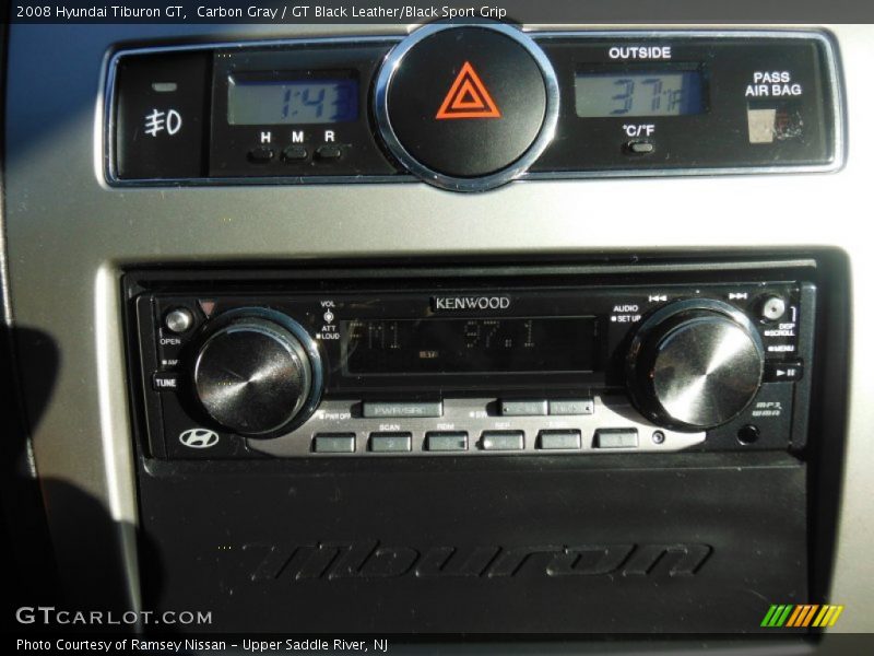 Carbon Gray / GT Black Leather/Black Sport Grip 2008 Hyundai Tiburon GT