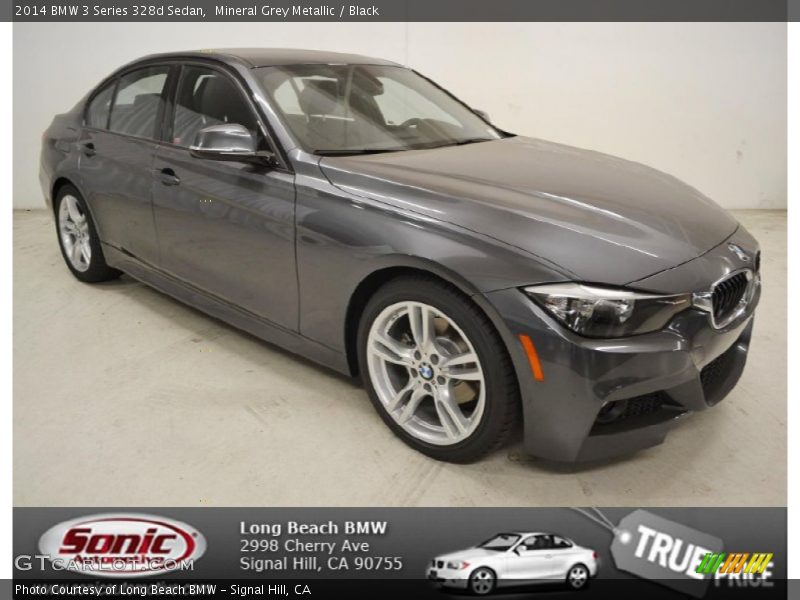 Mineral Grey Metallic / Black 2014 BMW 3 Series 328d Sedan