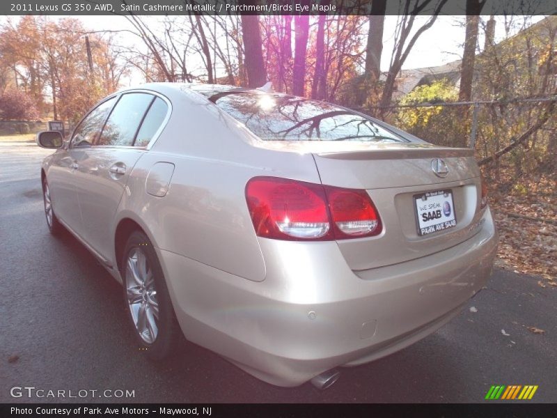 Satin Cashmere Metallic / Parchment/Birds Eye Maple 2011 Lexus GS 350 AWD