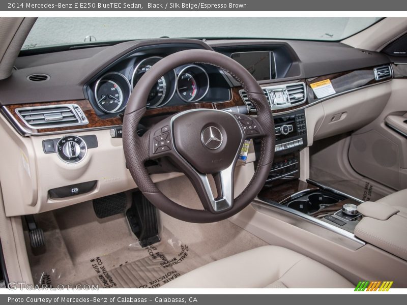 Black / Silk Beige/Espresso Brown 2014 Mercedes-Benz E E250 BlueTEC Sedan