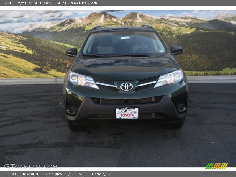 Spruce Green Mica / Ash 2013 Toyota RAV4 LE AWD