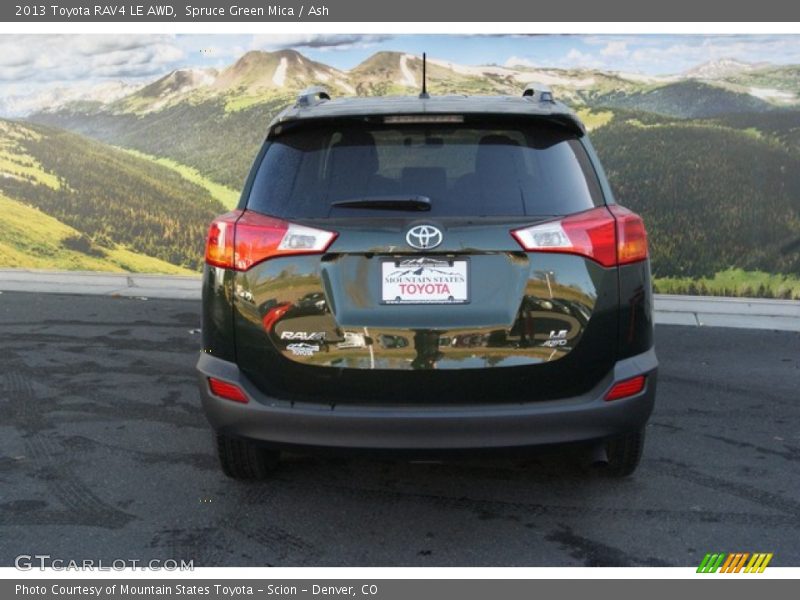 Spruce Green Mica / Ash 2013 Toyota RAV4 LE AWD