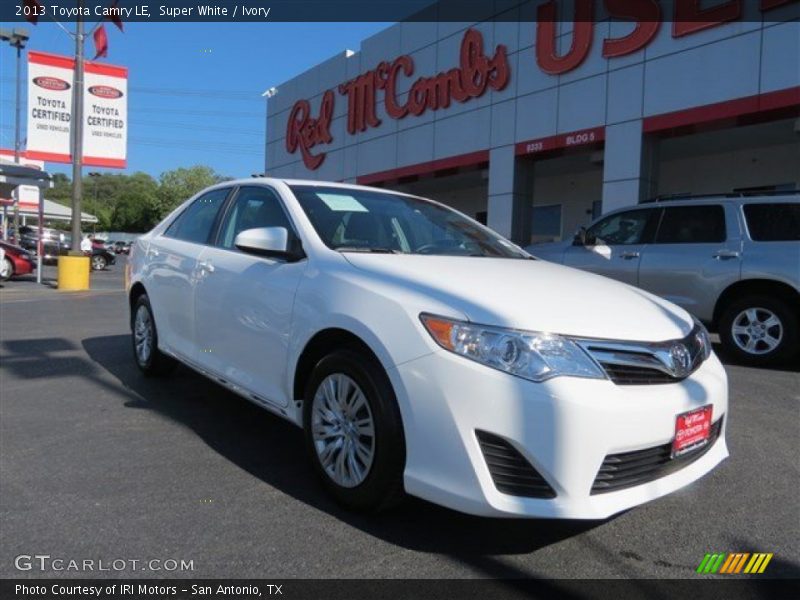 Super White / Ivory 2013 Toyota Camry LE