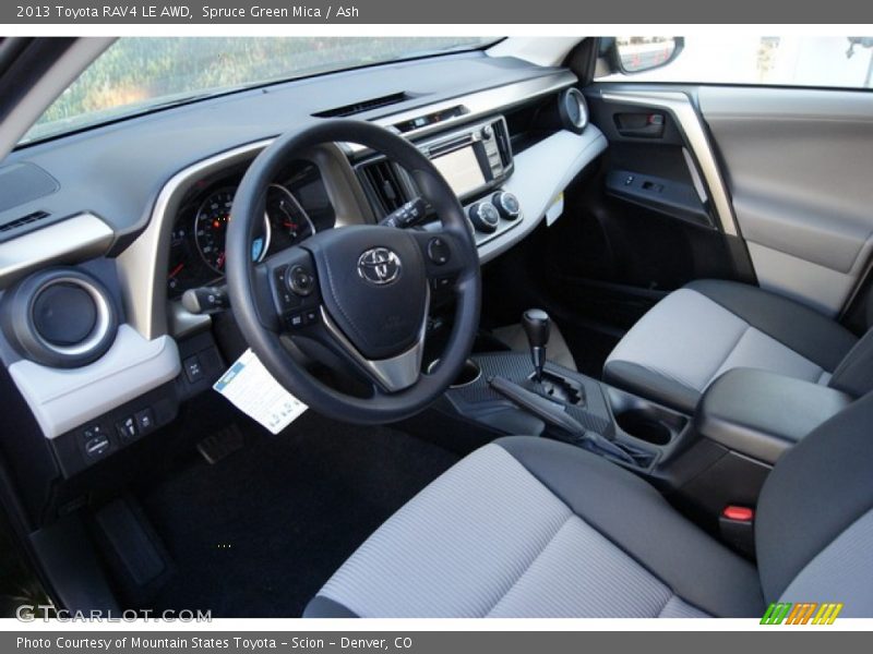 Spruce Green Mica / Ash 2013 Toyota RAV4 LE AWD
