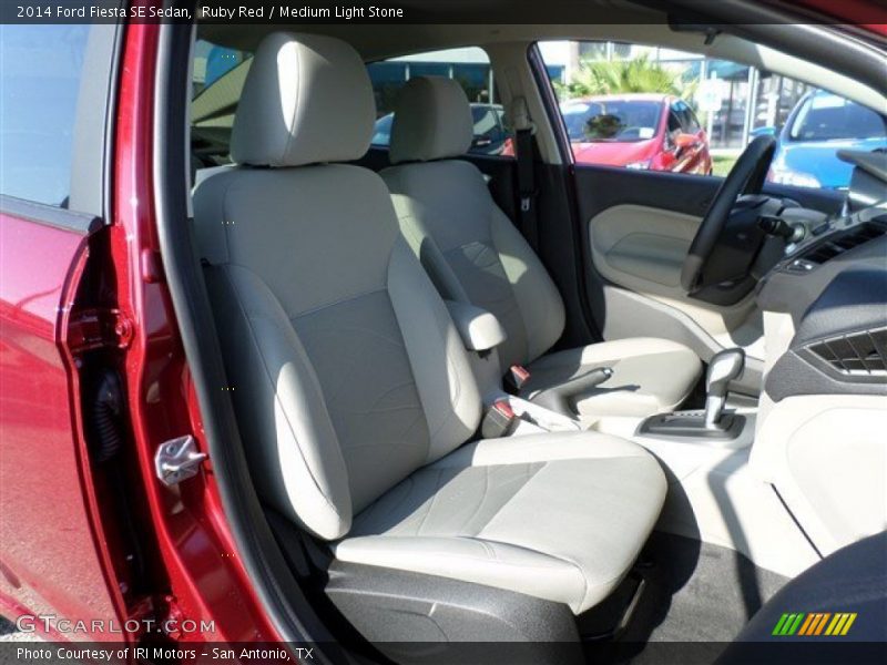 Ruby Red / Medium Light Stone 2014 Ford Fiesta SE Sedan
