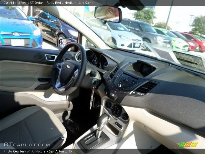Ruby Red / Medium Light Stone 2014 Ford Fiesta SE Sedan